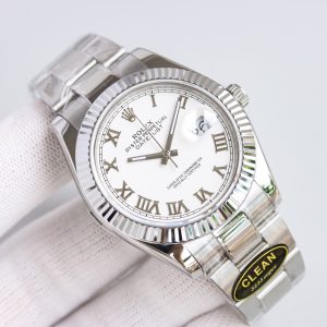 Clean Factory Rolex Datejust 126334 White Dial Fluted Bezel OysterJubilee Bracelet 904L Steel 3235 Movement 41mm Mens Watch