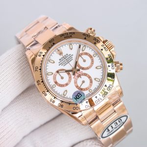 Clean Factory Rolex Daytona Chronograph Rose Gold Dial Rose Gold Bezel 904L Steel&Full Rose Gold Case&Bracelet 7750/4130 Movement