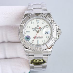 Clean Factory Rolex Yacht Master 40mm White Dial 904L Steel 11 Best Edition Oyster Bracelet 28363235 Movement