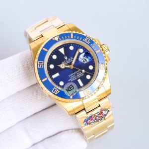 Clean Factory Rolex Submariner Blue Dial Blue&Gold Ceramic Bezel 904L Steel Full With Gold 31353235 Movement