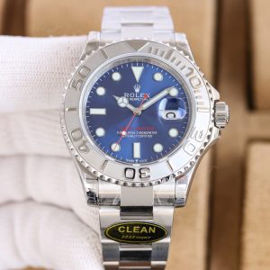 Clean Factory Rolex Yacht Master 40mm Blue Dial 904L Steel 11 Best Edition Oyster Bracelet 28363235 Movement