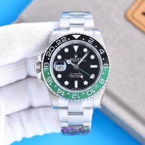 Clean Factory Rolex GMT Master Black Dial Green&Black Ceramic Bezel “Sprite” 904L Oyster Bracelet 31863285 Movement 40mm