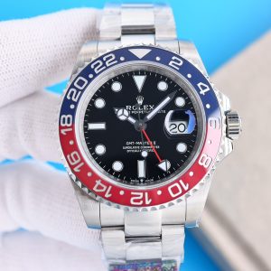 Clean Factory Rolex “Pepsi” GMT Master Black Dial Blue&Red Ceramic Bezel Oyster Bracelet 904L Steel 31863285 Movement