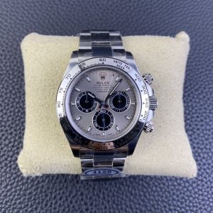 Clean Factory Rolex Daytona Chronograph Silver&Black Dial 904L Stainless Steel Bezel&Case&Bracelet 7750/4130 Movement