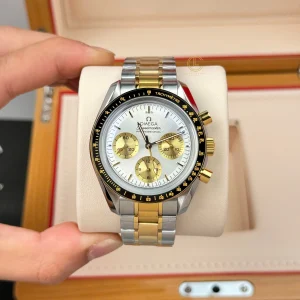 Omega Speedmaster Moonwatch Professional 310.20.42.50.02.001 42mm White Dial Demi Yellow Gold Replica 1:1 – Top Quality Version