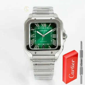 Cartier Santos Green Dial WSSA0029 Miyota.9015 Steel Replica 1:1 – Top Quality Version