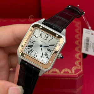 Cartier Santos-Dumont 43.5mm W2SA0011 43.5mm x 31.4mm Demi Rose Gold Replica 1:1 – Top Quality Version