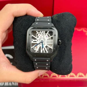 Cartier Santos Skeleton WHSA0009 39.8mm Black Ceramic Replica 1:1 – Top Quality Version