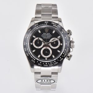 Clean Factory Rolex Daytona Black Dial Black Ceramic Bezel 904L Steel Bracelet 77504130 Movement